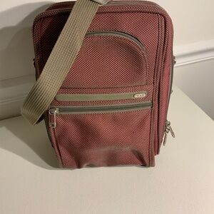 Tumi Men's Alpha Crossbody/Messenger/Travel Bag -Red Ballistic Nylon